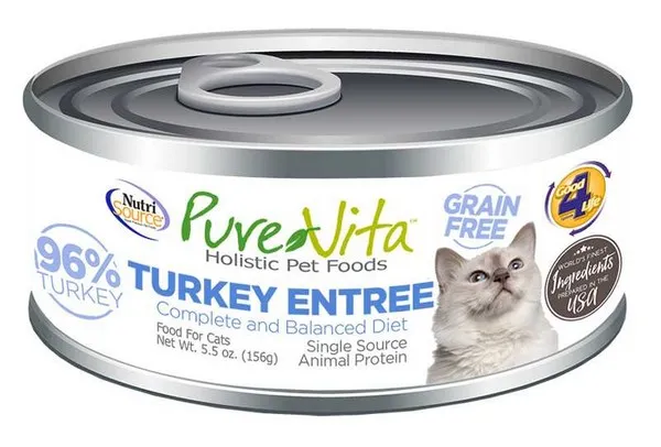 12/5.5 oz. Nutrisource Pure  96% Grain Free Turkey & Turkey Liver Cat - Health/First Aid